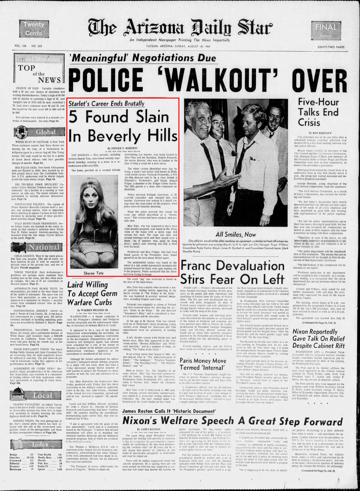 Aug. 10, 1969: Manson cult murders